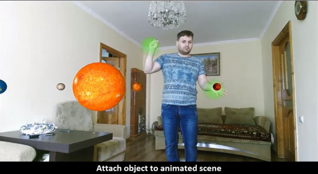IVO Gesture Recognition Engine - Attach Virtual Objects Image