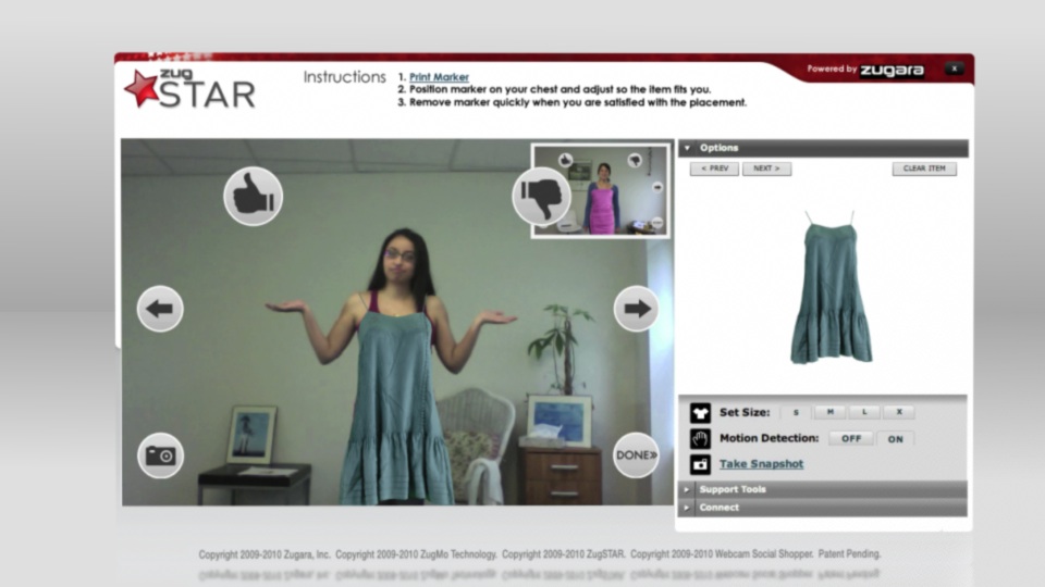 ZugSTAR Augmented Reality Social Shopping Technology