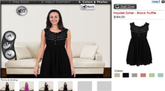 Webcam Social Shopper for Web - Virtual Dressing Room Interface